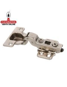 BISAGRA DE CAZOLETA ACERO ACODADA NIQUELADA 35MM MODELO 4100 NIZA.