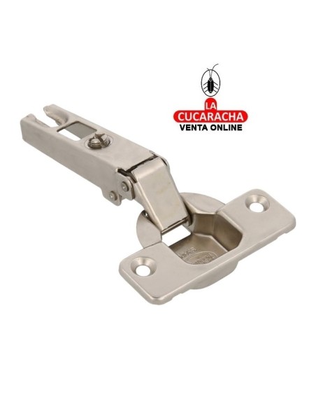 BISAGRA DE CAZOLETA FIJA ACERO RECTA NIQUELADA 35MM MODELO 4500.