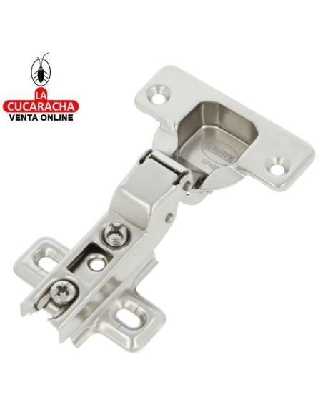 BISAGRA DE CAZOLETA FIJA ACERO ACODADA 35MM MODELO 4600.