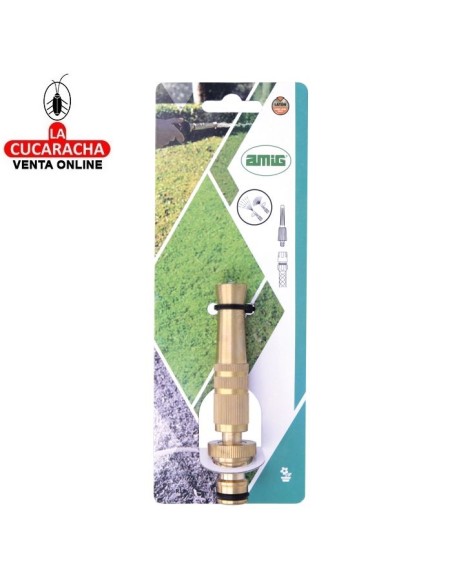 BLISTER LANZA RIEGO REGULABLE LATON GRANDES DISTANCIAS MODELO R12.