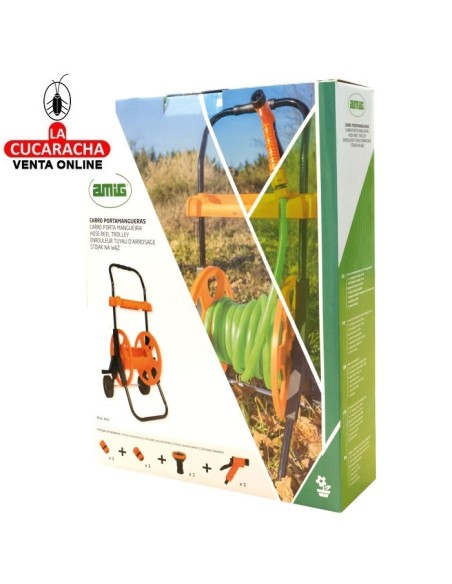 CARRO PORTA MANGUERA DE 1/2 PARA 60METROS Y ACCESORIOS MODELO R47.