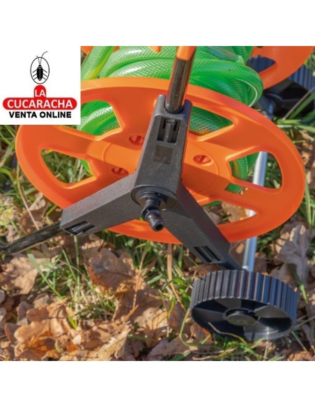 CARRO PORTA MANGUERA DE 1/2 PARA 60METROS Y ACCESORIOS MODELO R47.