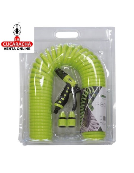 KIT MANGUERA HELICOIDAL GOMA EVA 3/8 CON ACCESORIOS MODELO R40.