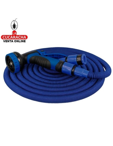 KIT MANGUERA EXTENSIBLE DOBLE LATEX AZUL MODELO 2072.