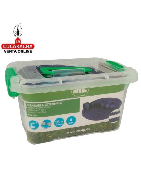 KIT MANGUERA EXTENSIBLE DOBLE LATEX AZUL MODELO 2072.