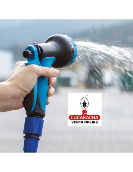 KIT MANGUERA EXTENSIBLE DOBLE LATEX AZUL MODELO 2072.