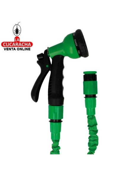 KIT MANGUERA EXTENSIBLE DOBLE LATEX VERDE MODELO 2073.