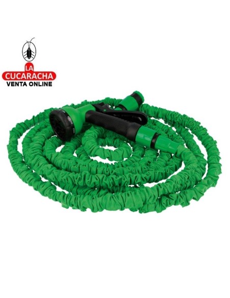 KIT MANGUERA EXTENSIBLE DOBLE LATEX VERDE MODELO 2073.