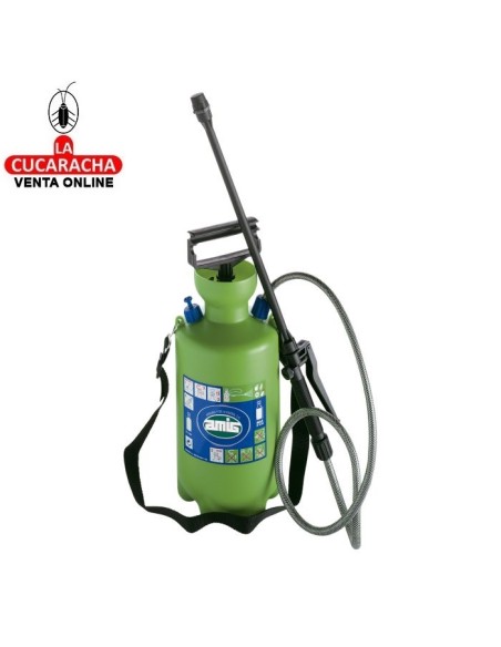 PULVERIZADOR CON BOMBA PRESION Y LANZA 5 LITROS MODELO 2000.