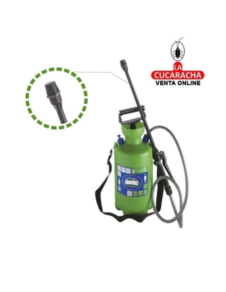 PULVERIZADOR CON BOMBA PRESION Y LANZA 10 LITROS MODELO 2500.