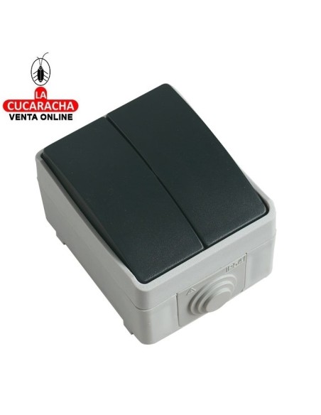 INTERRUPTOR DOBLE ESTANCO ELECTRICO SOBREPONER IP54 MODELO 3622.