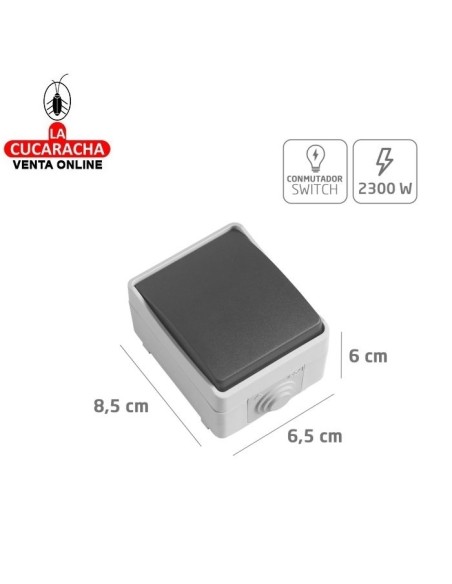 CONMUTADOR ESTANCO ELECTRICO SIMPLE SOBREPONER IP54 MODELO 3610.