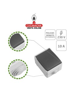 CONMUTADOR ESTANCO ELECTRICO SIMPLE SOBREPONER IP54 MODELO 3610.