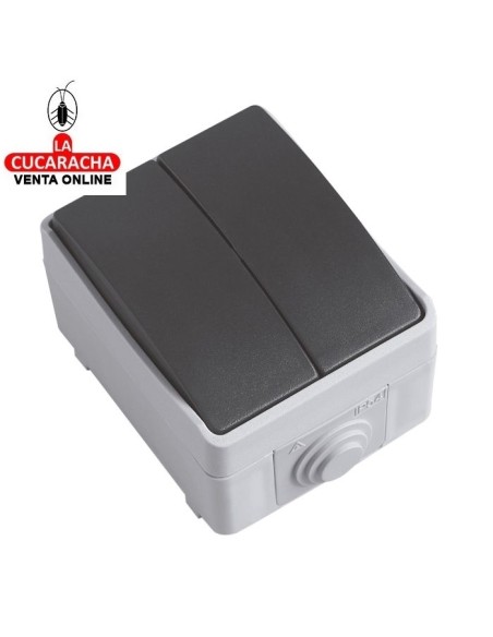 CONMUTADOR ESTANCO ELECTRICO DOBLE SOBREPONER IP54 MODELO 3612.
