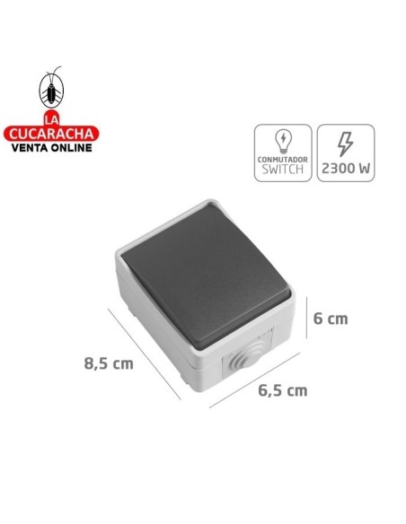 CONMUTADOR ESTANCO ELECTRICO DE CRUCE SOBREPONER IP54 MODELO 3611.