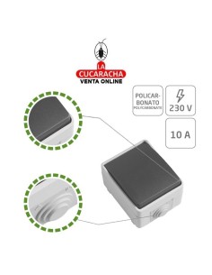CONMUTADOR ESTANCO ELECTRICO DE CRUCE SOBREPONER IP54 MODELO 3611.