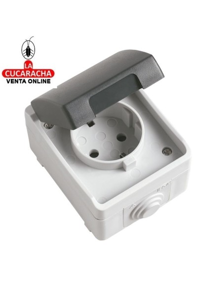 BASE ESTANCA ELECTRICO SCHUKO SIMPLE SOBREPONER IP44-54 MODELO 3600.