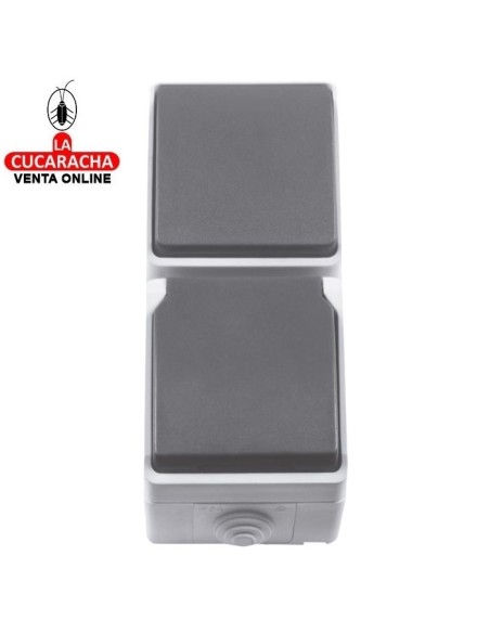 BASE ELECTRICO SCHUKO Y PULSADOR ESTANCO SOBREPONER IP54-IP44 MODELO 3660.