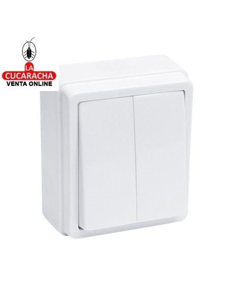 BLISTER CONMUTADOR ELECTRICO DOBLE SOBREPONER MODELO 3812.