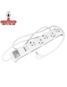 BASE 5 ENCHUFES SCHUKO T.T. INTERRUPTOR 2 TOMAS USB MODELO 5520.