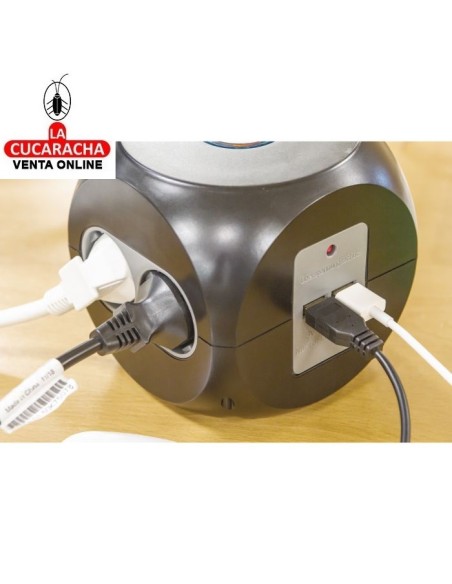 BASE SOBREMESA 6 ENCHUFES SCHUKO 4 T.T.- 2 SIN T.T. INTERRUPTOR 2 TOMAS USB MODELO 5540.