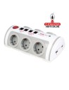 BASE 6 ENCHUFES SCHUKO T.T. INTERRUPTOR 2 TOMAS USB MODELO 5500.