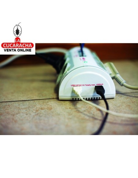 BASE 6 ENCHUFES SCHUKO T.T. INTERRUPTOR 2 TOMAS USB MODELO 5500.