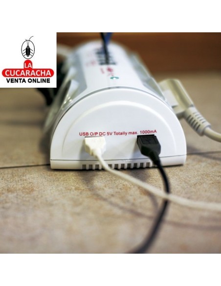 BASE 6 ENCHUFES SCHUKO T.T. INTERRUPTOR 2 TOMAS USB MODELO 5500.