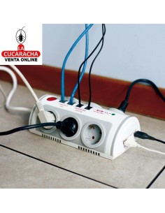 BASE 6 ENCHUFES SCHUKO T.T. INTERRUPTOR 2 TOMAS USB MODELO 5500.