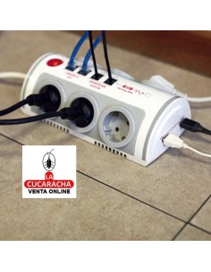 BASE 6 ENCHUFES SCHUKO T.T. INTERRUPTOR 2 TOMAS USB MODELO 5500.