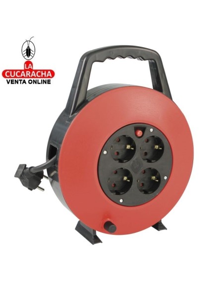ALARGADOR ELECTRICO ENROLLABLE CASSETTE 4 BASES SCHUKO SIN T.T. MODELO 3352.