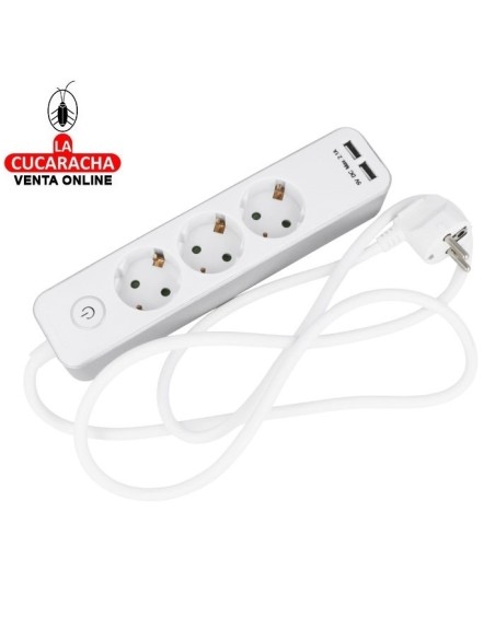 BASE ENCHUFES SCHUKO T.T. INTERRUPTOR 2 TOMAS USB MODELO 5510.
