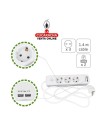 BASE ENCHUFES SCHUKO T.T. INTERRUPTOR 2 TOMAS USB MODELO 5510.
