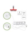 BASE ENCHUFES SCHUKO T.T. INTERRUPTOR 2 TOMAS USB MODELO 5510.