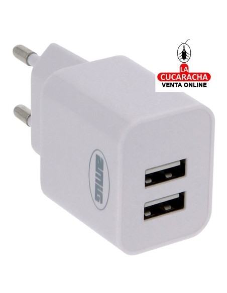BLISTER ENCHUFE CARGADOR ELECTRICO 2 TOMAS USB MODELO 3214.