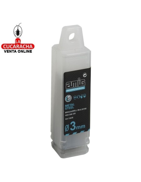 BROCA METAL HSS SERIE CORTA DIN 338 ACERO RAPIDO MODELO 20100.