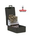 ESTUCHE METALICO 25 BROCAS METAL HSSCO SERIE CORTA DIN 338 ACERO RAPIDO MODELO 20202.