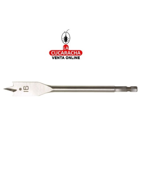 BLISTER BROCA PLANA MADERA CROMO VANADIO SERIE CORTA PUNTA CENTRADO MODELO 22161.