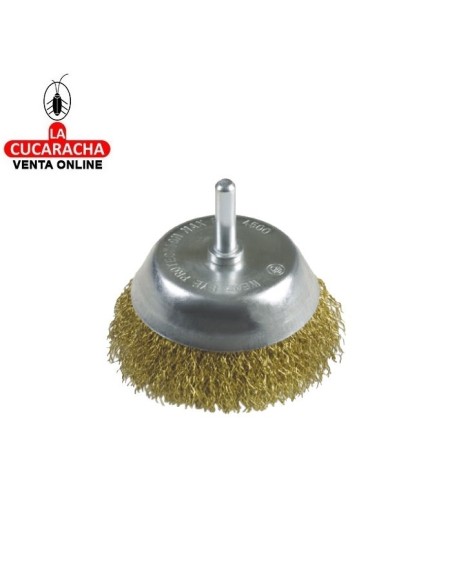 CEPILLO VASO ALAMBRE ONDULADO ESPIGA SUJECION 6MM MODELO 35730.