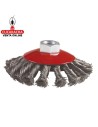 CEPILLO CONICO ALAMBRE TRENZADO TEMPLADO CASQUILLO ROSCADO M14 MODELO 36410.