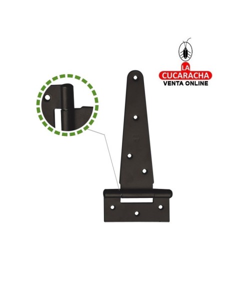 BLISTER BISAGRA RUSTICA EN T DE ACERO PARA PUERTA LISA MODELO 550.