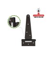 BLISTER BISAGRA PUERTAS RUSTICA EN T DE ACERO LISA MODELO 550.