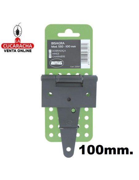 BLISTER BISAGRA RUSTICA EN T DE ACERO PARA PUERTA LISA MODELO 550.