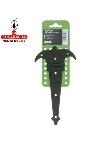 BLISTER BISAGRA RUSTICA ACERO PUNTEADO PARA PUERTA LISA MODELO 551.