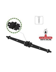 BLISTER BISAGRA PUERTAS RUSTICA ACERO PUNTEADO LISA MODELO 552.