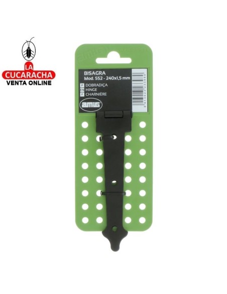 BLISTER BISAGRA RUSTICA ACERO PUNTEADO PARA PUERTA LISA MODELO 552.