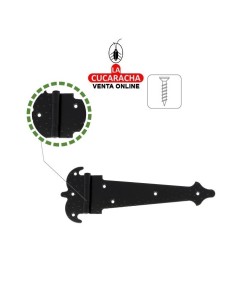 BLISTER BISAGRA PUERTAS RUSTICA REFORZADA ACERO PUNTEADO LISA MODELO 554.