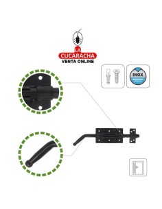 PASADOR RUSTICO ACERO NEGRO DE SOBREPONER MODELO 320.