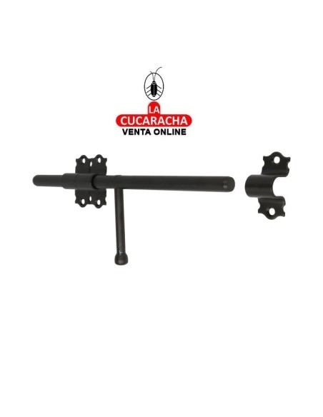 PASADOR RUSTICO ACERO NEGRO HORIZONTAL DE SOBREPONER MODELO 340.