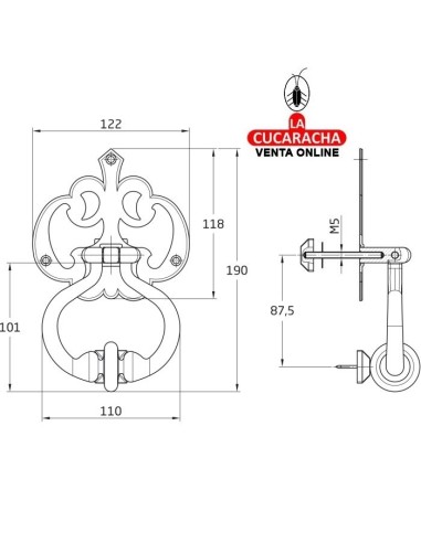 ALDABA RUSTICA ACERO PUERTAS ENTRADA... ALDABA RUSTICA ACERO PUERTAS ENTRADA...